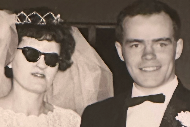 Dr Reid and his wife, Etta, pictured on their wedding day (Family Handout/PA)