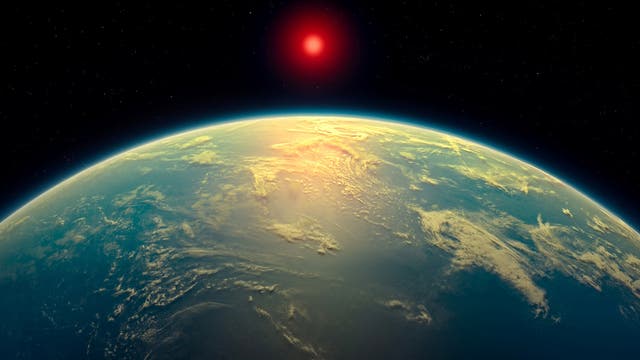 <p>An illustration of an exoplanet </p>