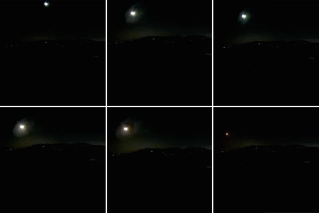 <p>The fireball could be seen in the night sky over Mexico City</p>