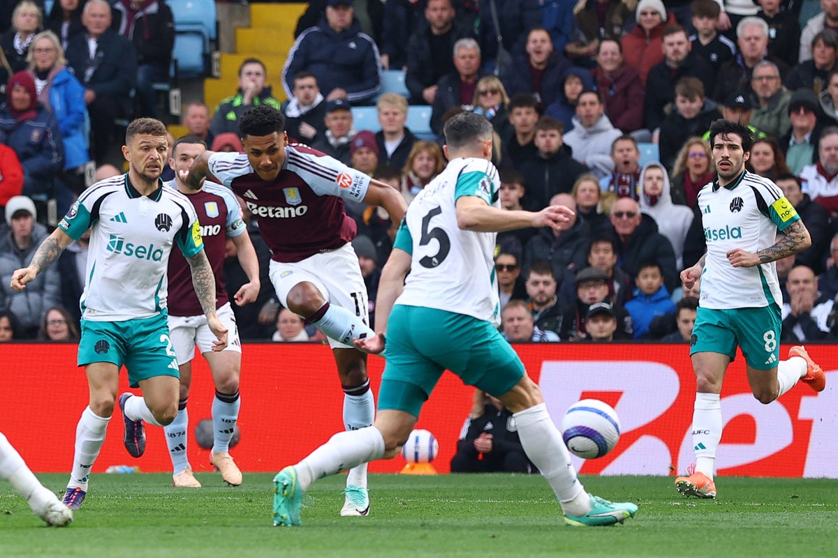 Aston Villa v Newcastle LIVE: Battle for Champions League spots heats up as Watkins scores after 30 seconds