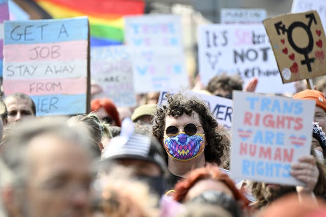 <p>Thousands of demonstrators participated in trans rights rallies over the Easter weekend</p>