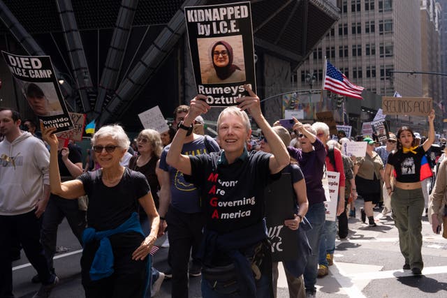 Thousands take to streets across US to protest Trump and Musk policies ...