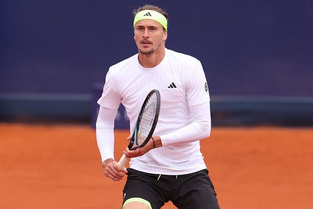 <p>Alexander Zverev was playing in the quarter-finals of the Munich Open</p>