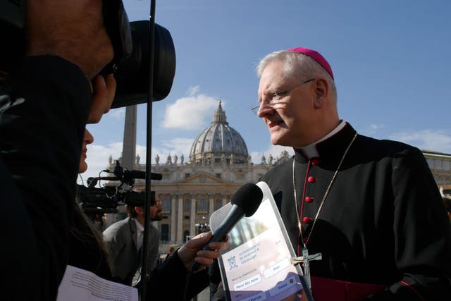 Archbishop Leo Cushley said he was ‘deeply saddened’ by the death of Pope Francis. (Scottish Catholic Church/PA)