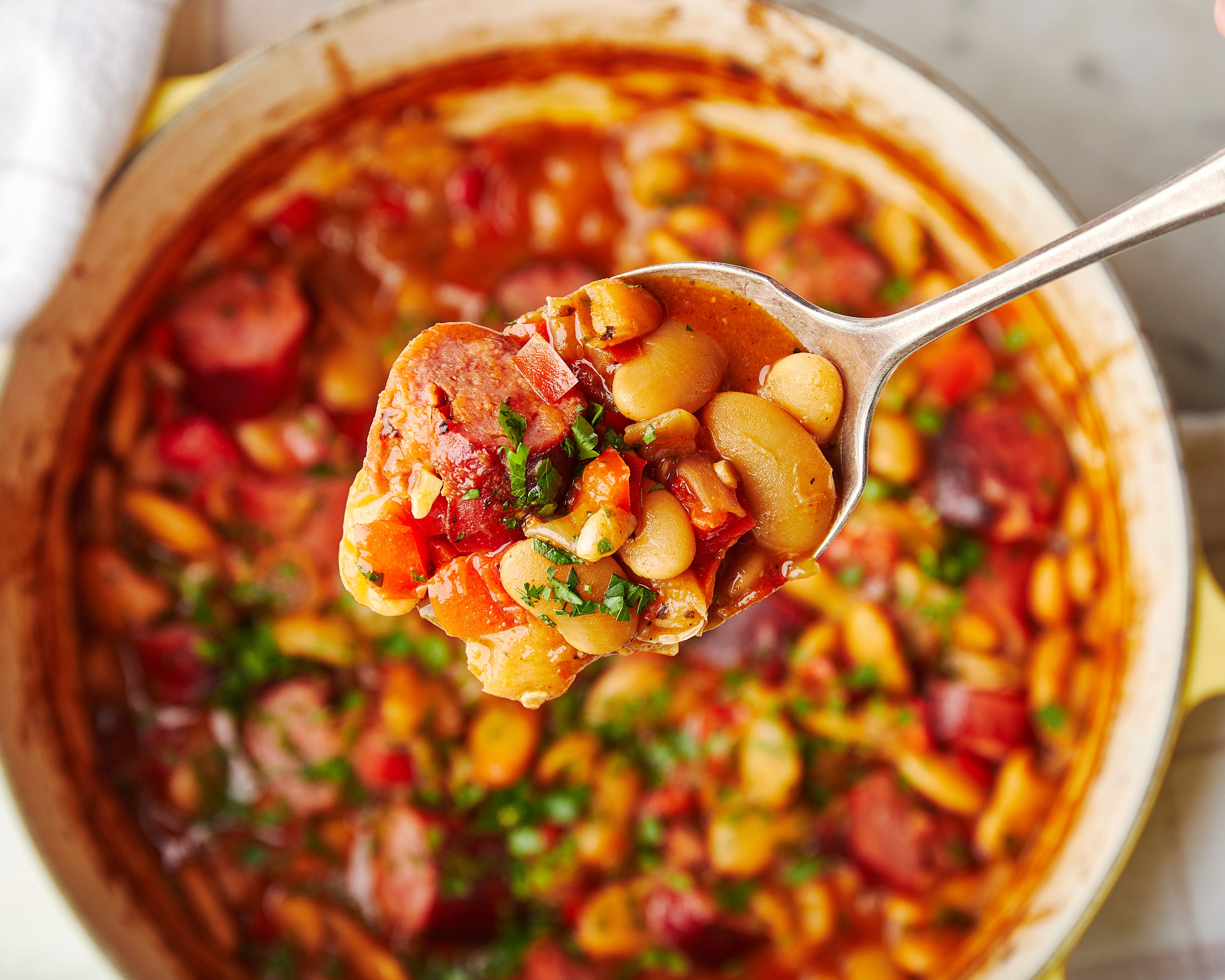 Food-MilkStreet-Baked White Beans Sausages