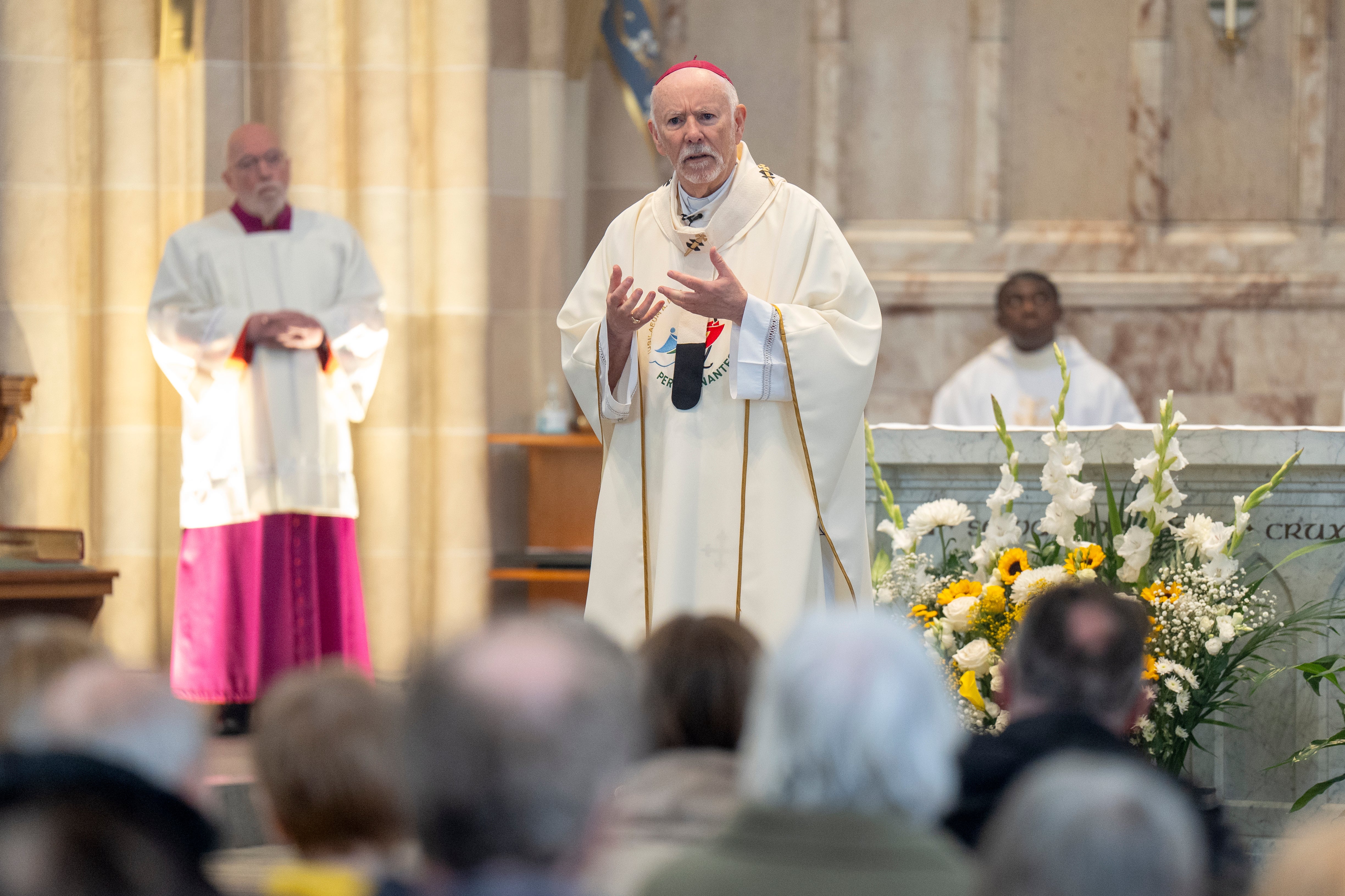 Archbishop of Glasgow William Nolan during a special Easter Monday Mass at St Andrew's RC Metropolitan Cathedral in Glasgow