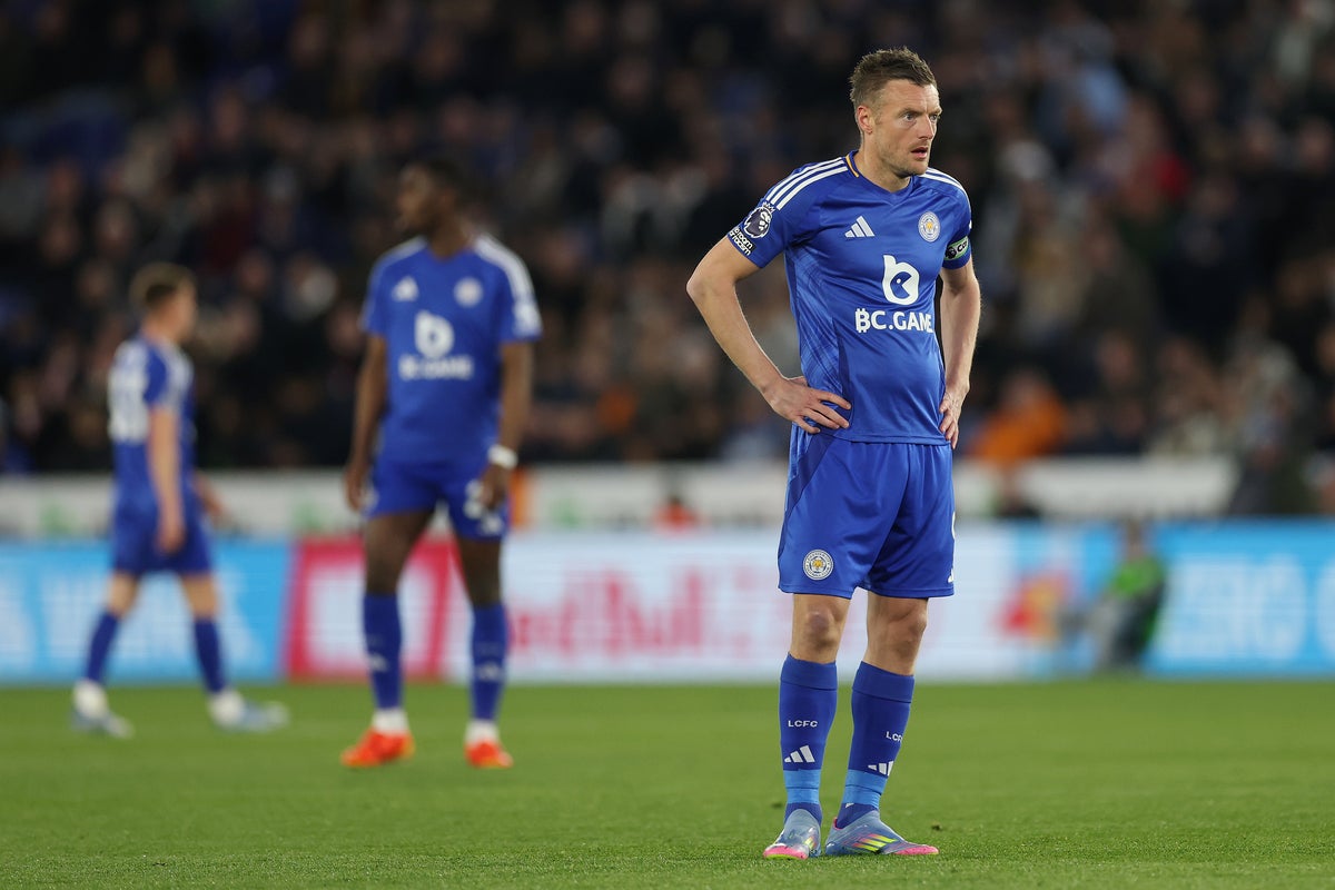 Jamie Vardy declares Leicester’s season a ‘total embarrassment’ after relegation Jamie Vardy declares Leicester’s season a ‘total embarrassment’ after relegation