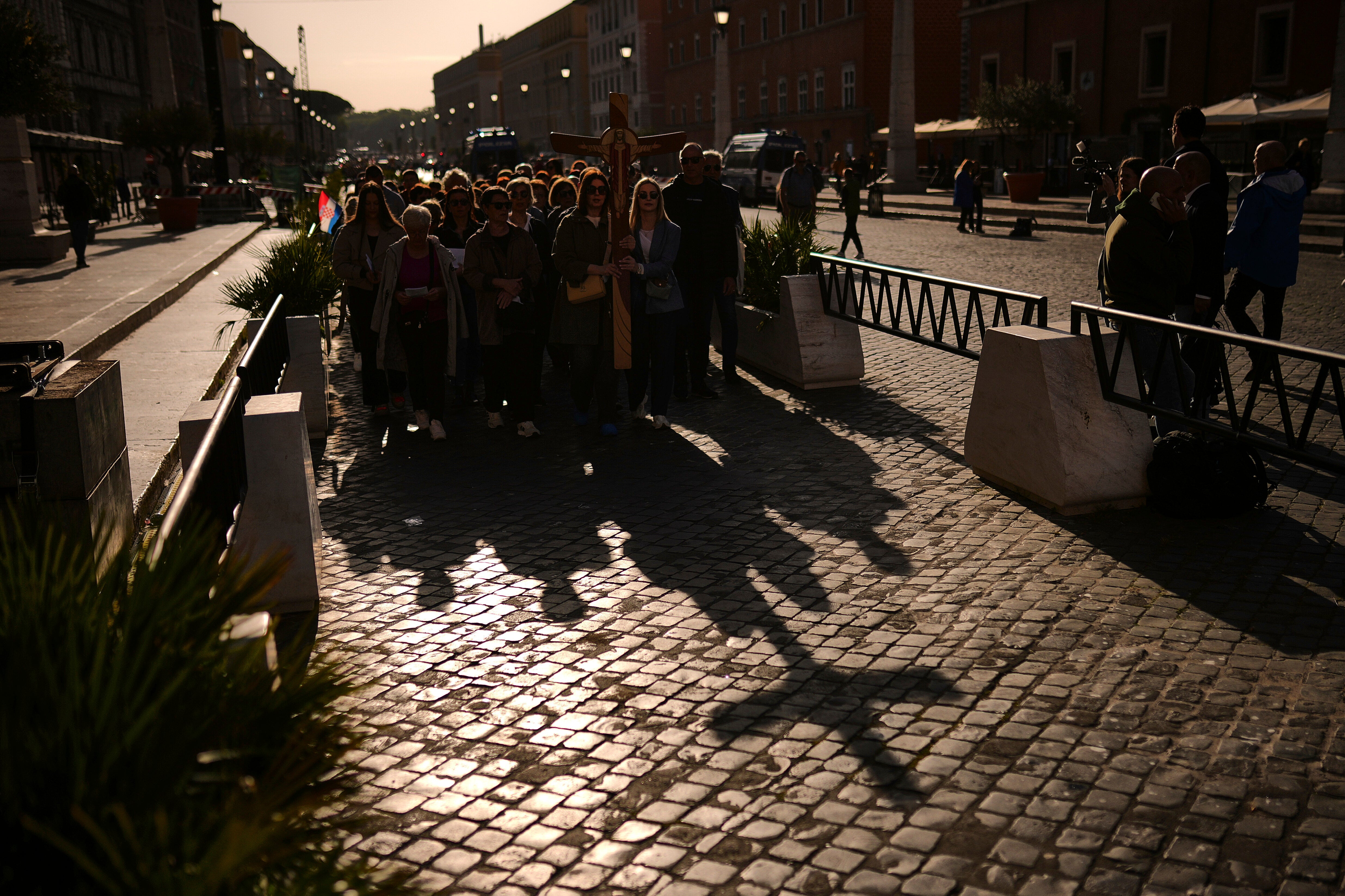 Pilgrims from Croatia arrive at the Vatican