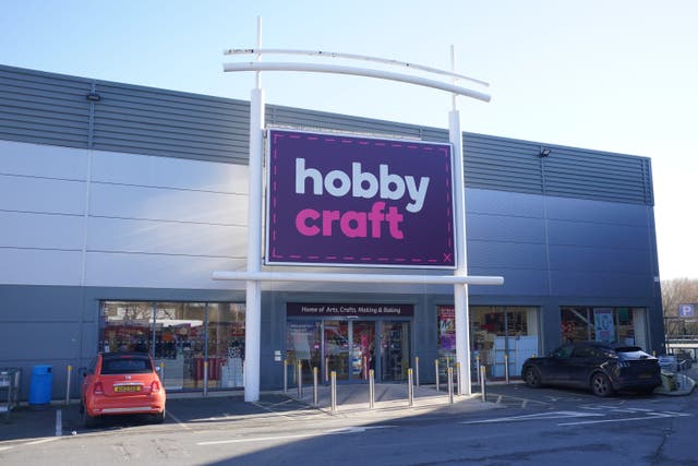 Hobbycraft has announced plans to shut at least nine stores across the UK (Jonathan Brady/PA)