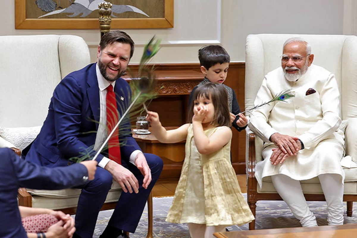 JD Vance’s children steal limelight during meeting with Indian prime minister Modi