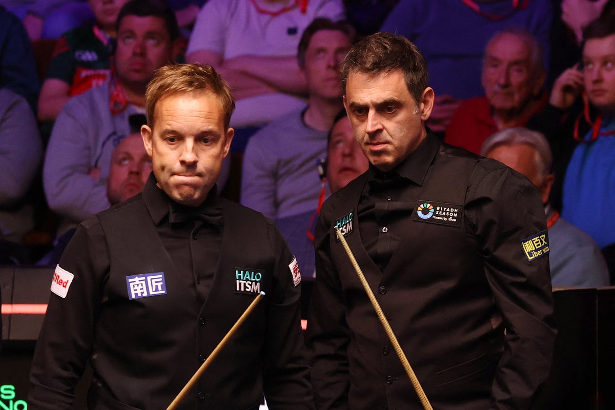 Ronnie O’Sullivan v Ali Carter LIVE: The Rocket to resume tight World Snooker Championship clash