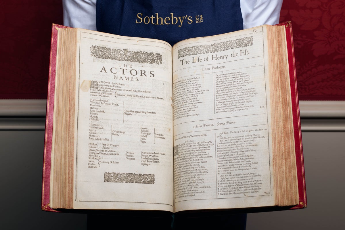 350-year-old Shakespeare folios could fetch £4.5 million at auction