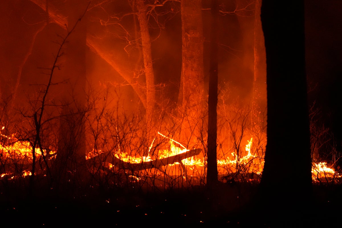 New Jersey forest fire forces thousands to evacuate and temporarily closed a major highway