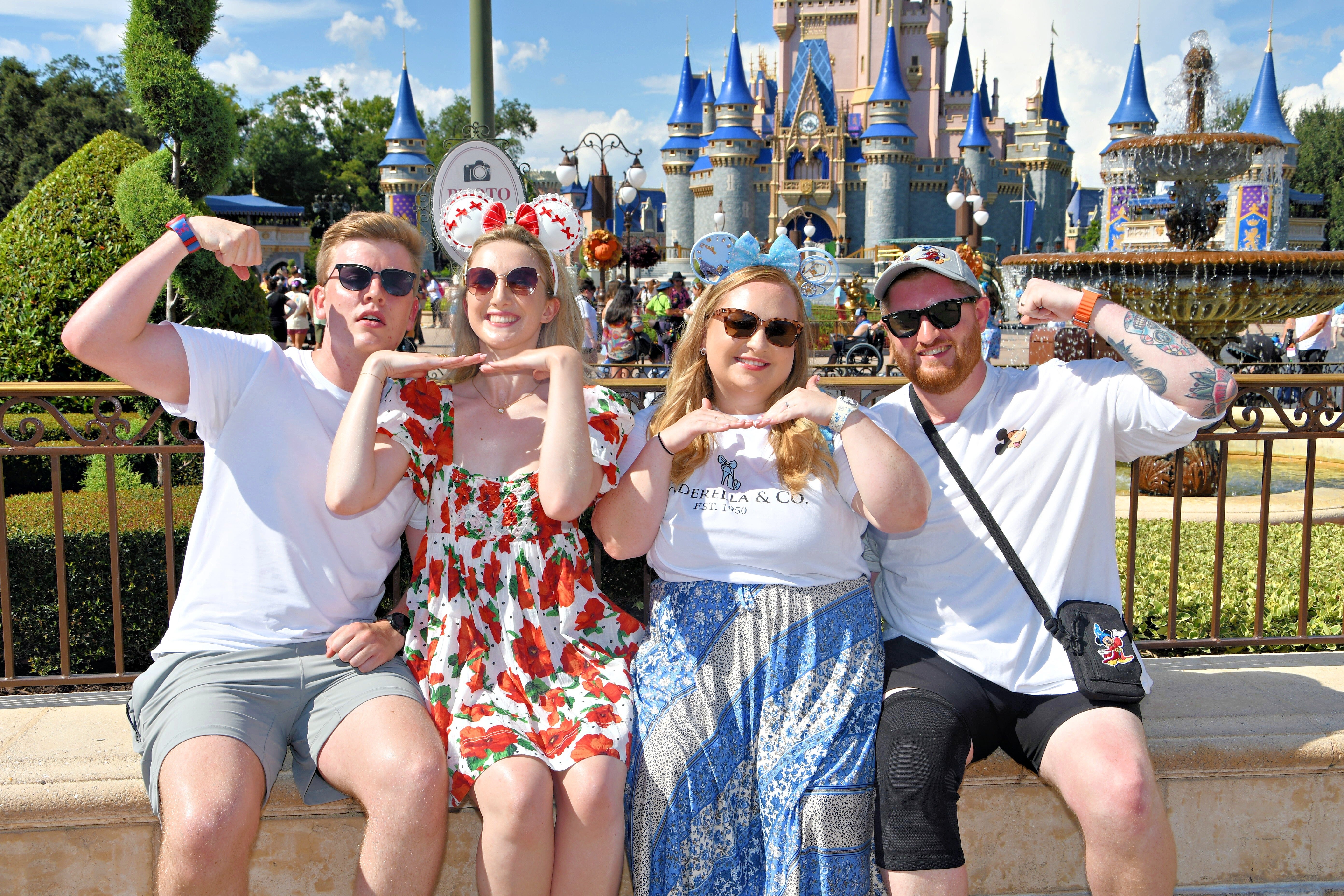 Mollie, James, Sophie and Sam strike a pose at Walt Disney World