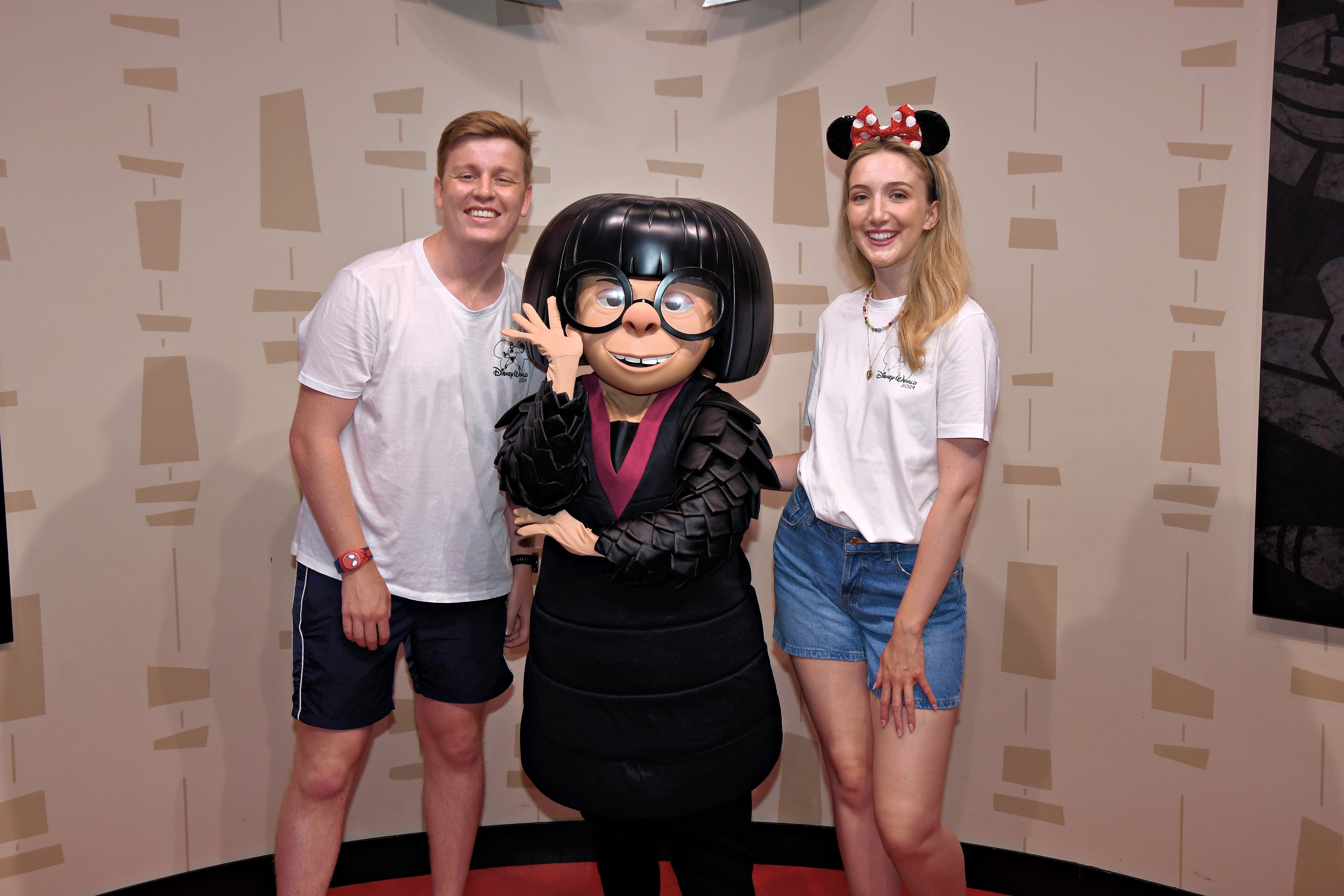 Mollie and James in 'Edna mode' at Walt Disney World in Florida