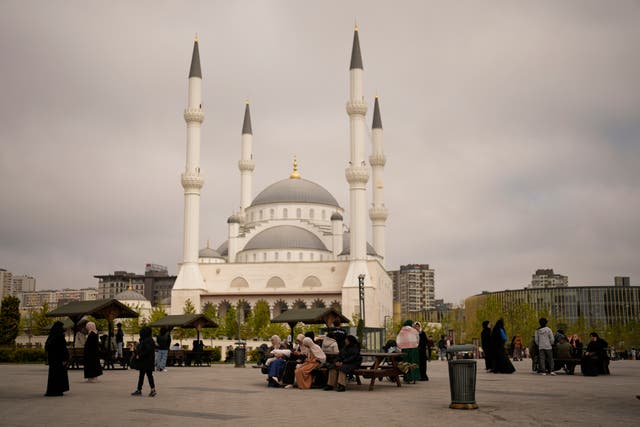 <p>People gather outdoors in Istanbul following a strong earthquake</p>