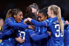 Chelsea on the brink of sixth straight WSL title after Crystal Palace thrashing