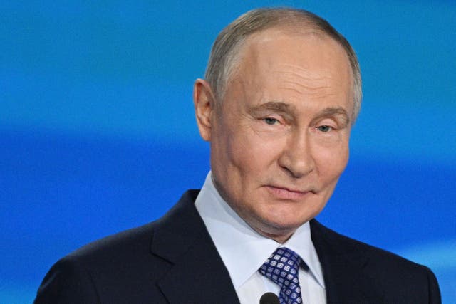 Russian President Vladimir Putin speaks during a ceremony at the Russia National Centre in Moscow, Russia (Ramil Sitdikov/AP photo)