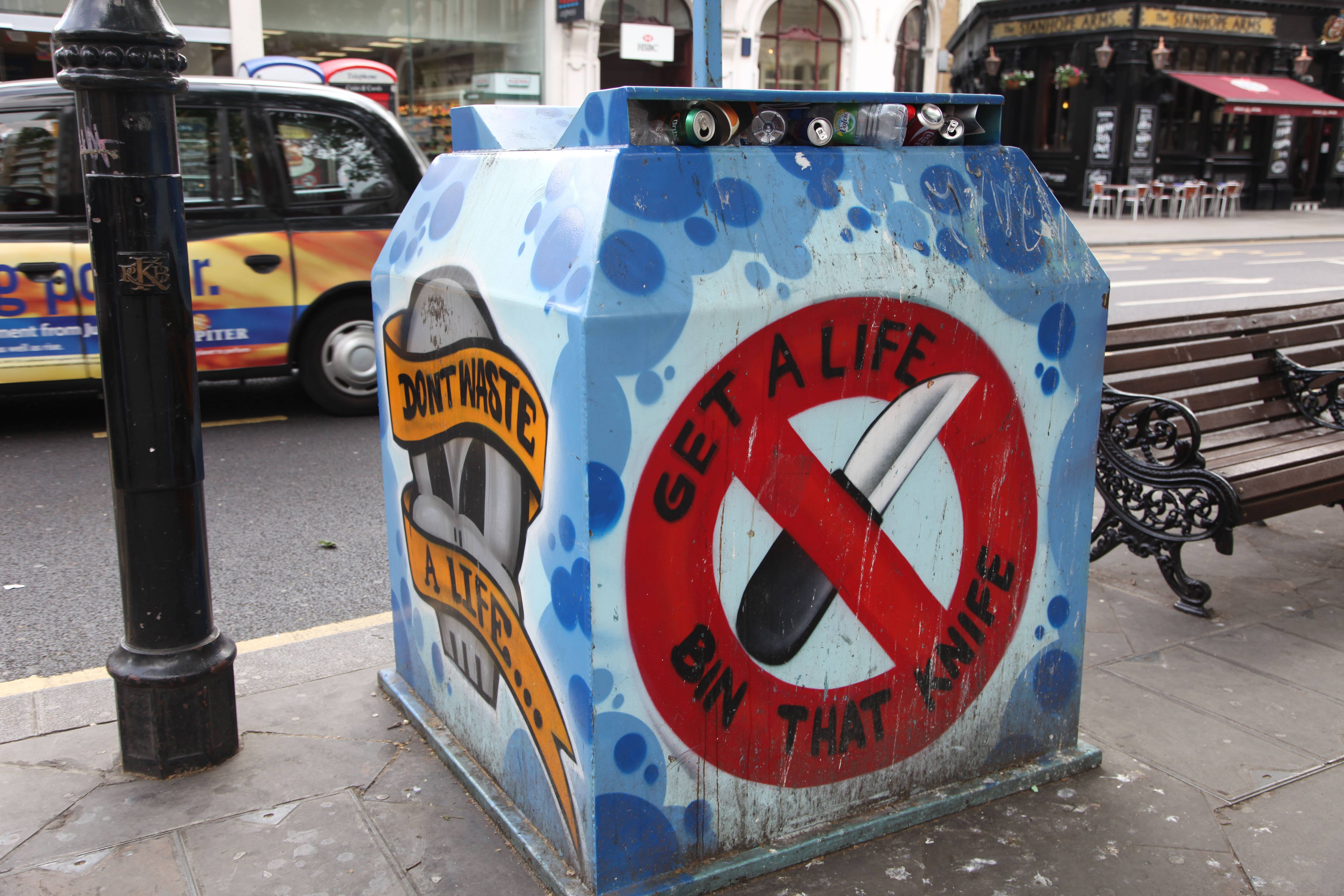 The number of knife-enabled homicides in England and Wales has fallen by 16% (Ros Drinkwater/Alamy/PA)