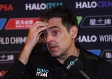 Ronnie O’Sullivan was scared of having ‘a meltdown’ before opening win at Crucible
