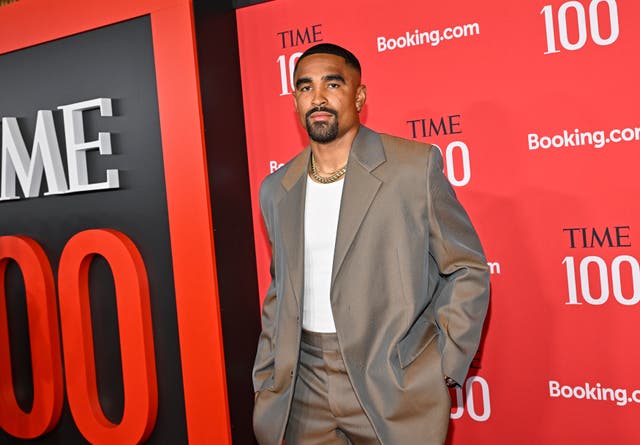 <p>Jalen Hurts at the 2025 Time100 Gala</p>