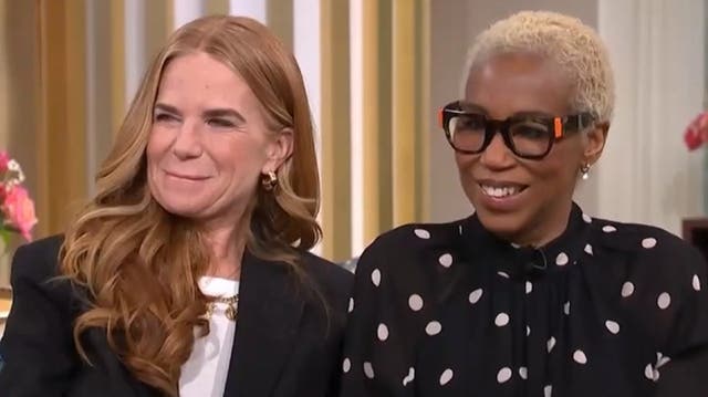 <p>Awkward moment Trisha Goddard tells Dermot O’Leary and Alison Hammond to ‘stop creeping around’ Patsy Palmer.</p>