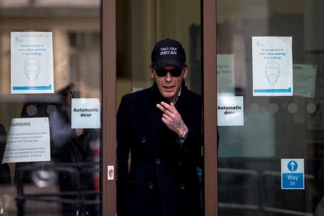 <p>Laurence Fox leaves Westminster Magistrates' Court on April 25, 2025 </p>