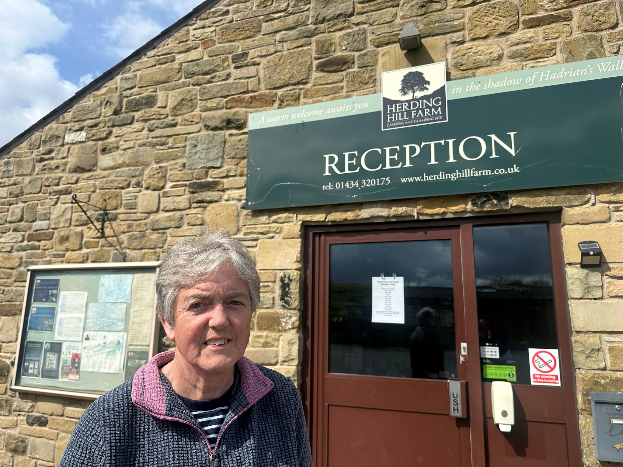 Sue Humphreys, manager of the nearby Herding Hill Farm, thought it was a joke when she first heard the tree had come down