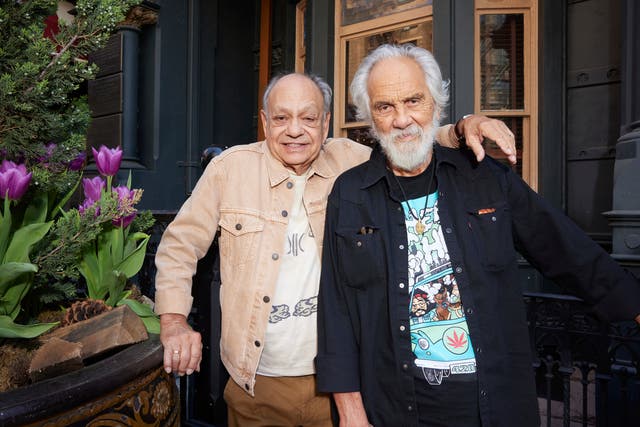 <p>Cheech Marin y Tommy Chong el 23 de abril de 2025 en Nueva York</p>