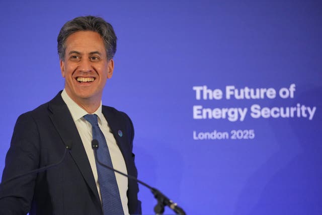 Energy Security Ed Miliband said the Government is ‘standing firm’ on net zero (Kin Cheung/PA)