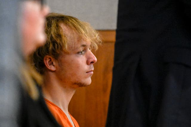 <p>Defendant Joseph Koenig listens to District Court Judge Christopher C. Zenisek </p>