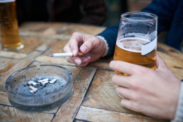 <p>Bad health habits such as smoking and drinking can impact health from your mid-30s</p>