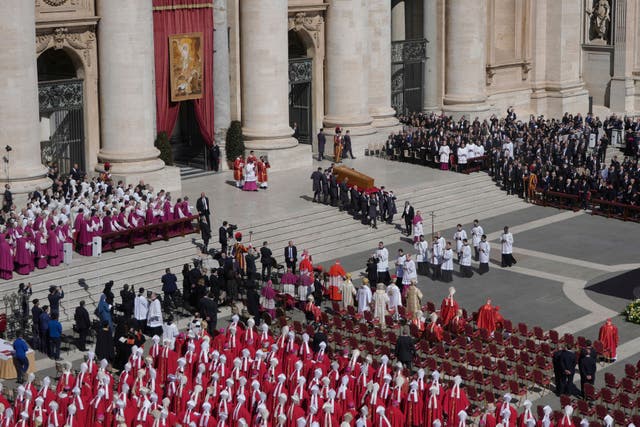 The funeral took place on Saturday in the Vatican (Markus Schreiber/AP)