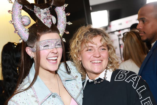 <p>JoJo Siwa and Kath Ebbs attend the 2025 iHeartRadio Music Awards at Dolby Theatre in Los Angeles, California on March 17, 2025</p>