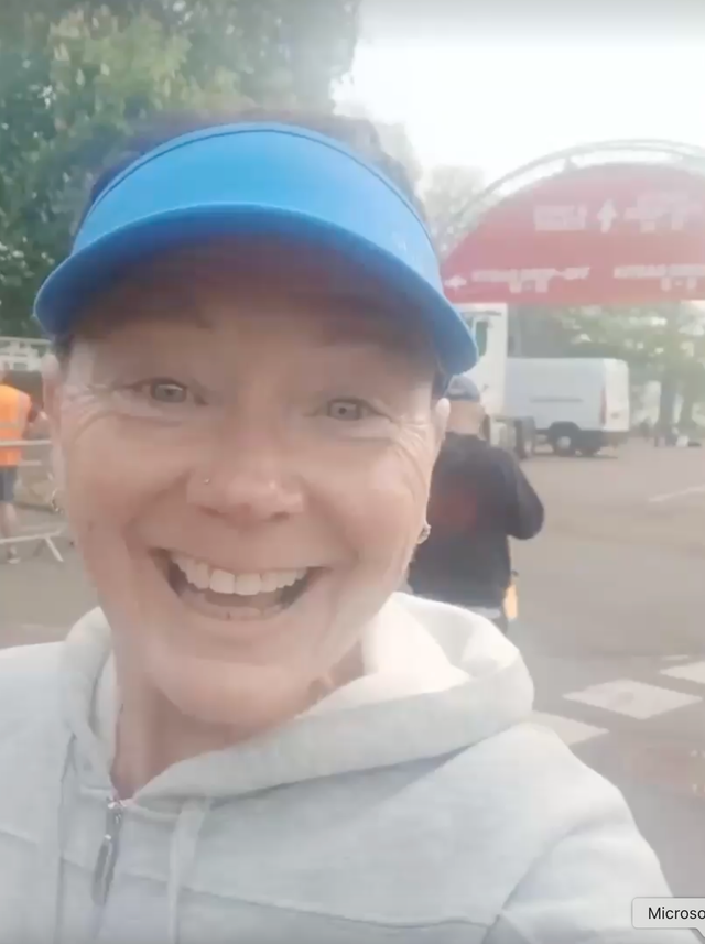 <p>Woman runs London marathon topless after her double mastectomy</p>