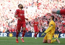 Liverpool v Tottenham LIVE: Salah scores for rampant Liverpool as hosts coast towards Premier League title