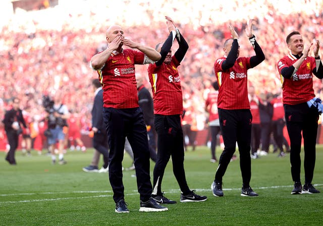 <p>Slot has joined an exclusive club of managers who won the Premier League in their first season</p>
