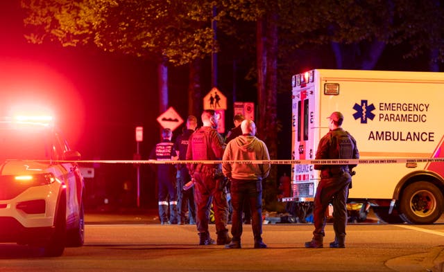 <p>Vancouver police secure the scene after a car drove into a crowd at the Lapu Lapu Festival in Vancouver</p>