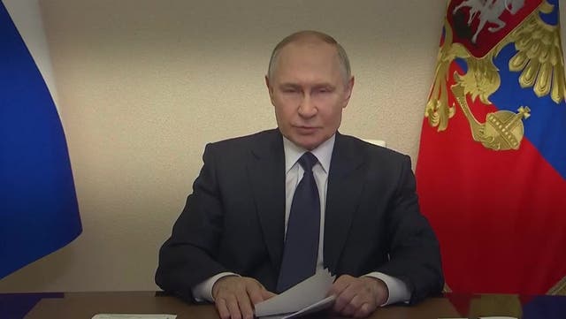 <p>Putin congratulates military after Russia says all Ukrainian troops have left Kursk region with help of North Koreans</p>