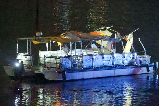 <p>One man died and 10 were injured when a private boat plowed into the passenger ferry on April 25</p>