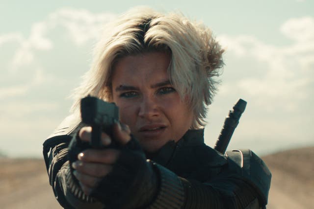 <p>Trademark frown: Florence Pugh in ‘Thunderbolts*’</p>