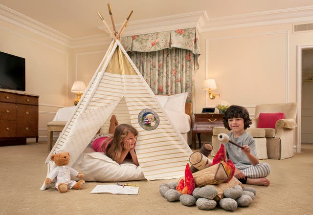 <p>Add a package to your stay at The Peninsula Beverly Hills and younger guests will be greeted with tipi and stuffed animals on arrival</p>