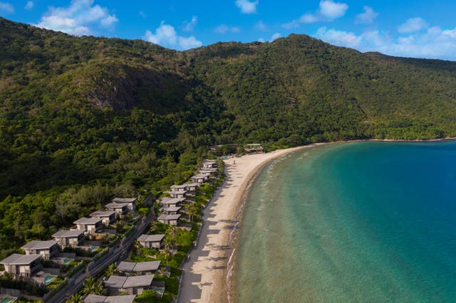 <p>There are 50 airy private villas and residences at the resort, each with their own infinity pool</p>