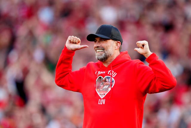 Former Liverpool manager Jurgen Klopp has sent his congratulations to the new Premier League champions (Peter Byrne/PA)