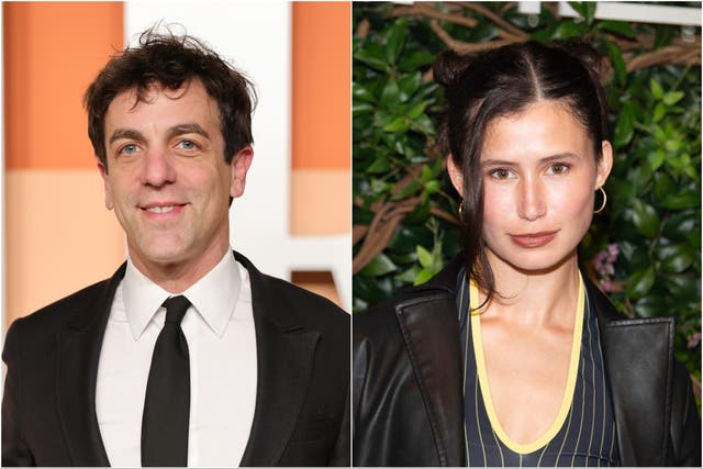 <p>BJ Novak (left) is reportedly dating Delaney Rowe</p>