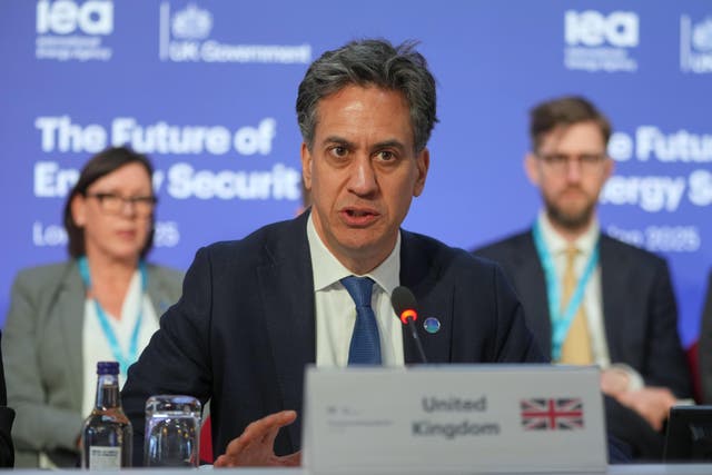 Energy Security and Net Zero Secretary Ed Miliband urged the opposition to ‘keep their eyes on the prize’ (PA)