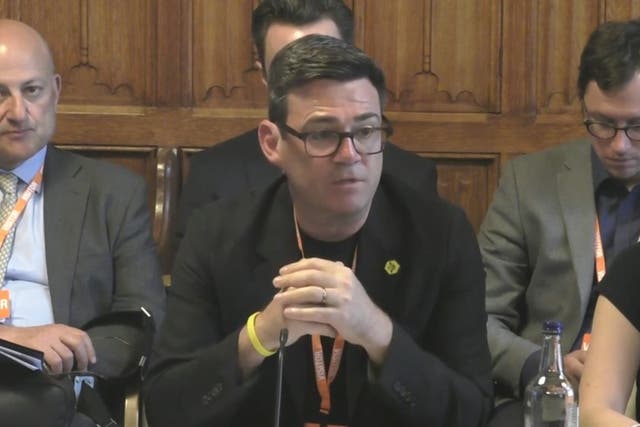 Andy Burnham appearing before the Commons Business and Trade Committee (Houses of Parliament/PA)