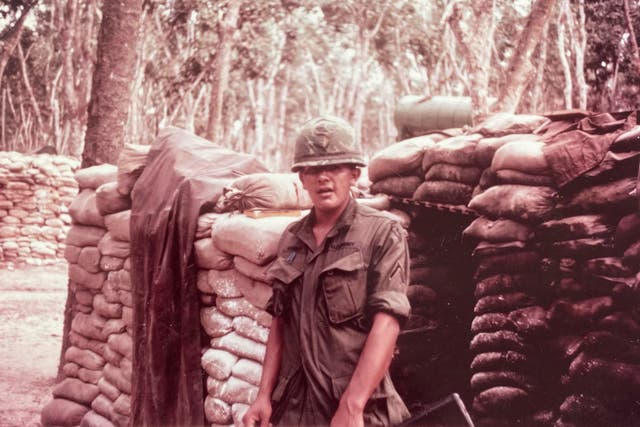<p>This photo provided by George Bennett shows Bennett during his service in Vietnam from 1966 to 1967. (George Bennett via AP)</p>
