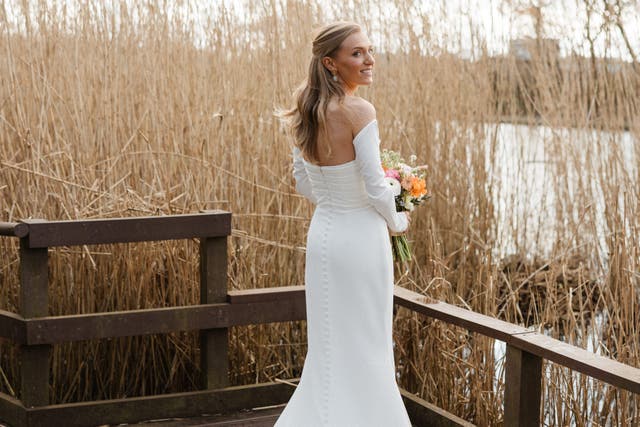<p>Ellie Irwin on her wedding day</p>