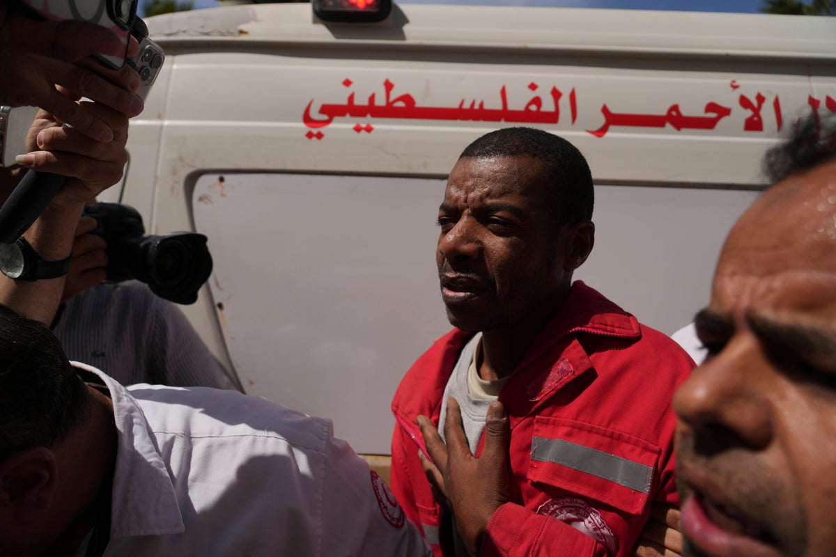 Palestinian paramedic who survived Israeli attack that killed 15 says soldiers shot colleagues calling for help